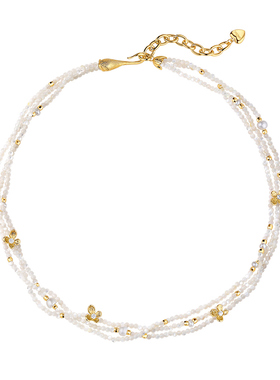 Onchic曲径花语项链双层链女高级