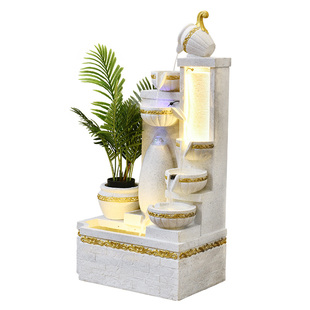 简约流水喷泉摆件创意家居客厅落地鱼池景观阳台户外现代加湿器