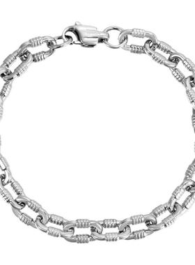 GRGR钛钢8字螺旋拼接手链