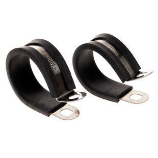 304不锈钢连胶条喉箍R型卡箍p型卡汽车线路管卡电线电缆固定管夹