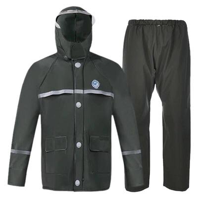 小燕子加厚抗暴雨压胶雨衣套装