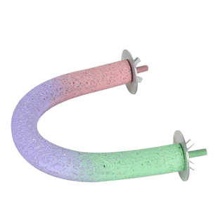 鹦鹉站杆磨牙棒解闷u型站架树脂磨砂磨脚爪休息平台鸟笼配件大全