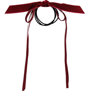 miss li红头绳蝴蝶结发绳丝绒头饰飘带发圈少女心发饰日系原宿