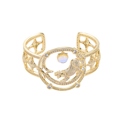 KODICE月光石豹子镶钻手镯