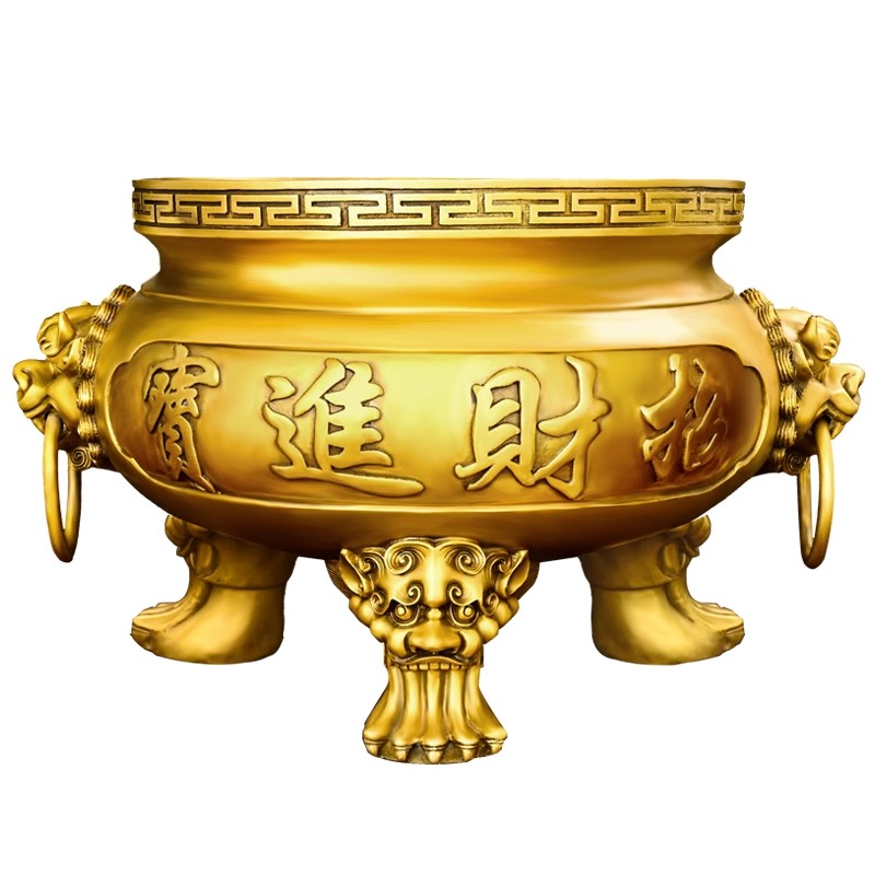 金玉满堂铜三足鼎炉供佛财神