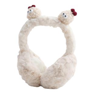 儿童冬季保暖毛绒耳暖女宝超萌毛球户外防风防冻耳暖女童骑行加厚