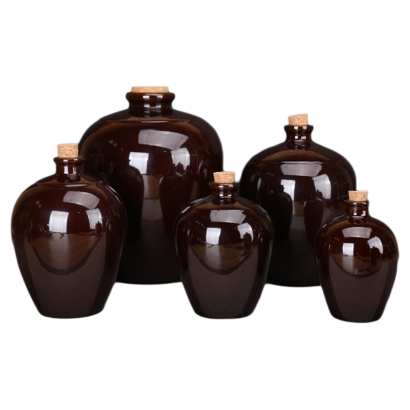 陶瓷酒瓶酒坛子酒罐白酒瓶空瓶1斤家用密封存酒罐专用土陶酒壶GZ