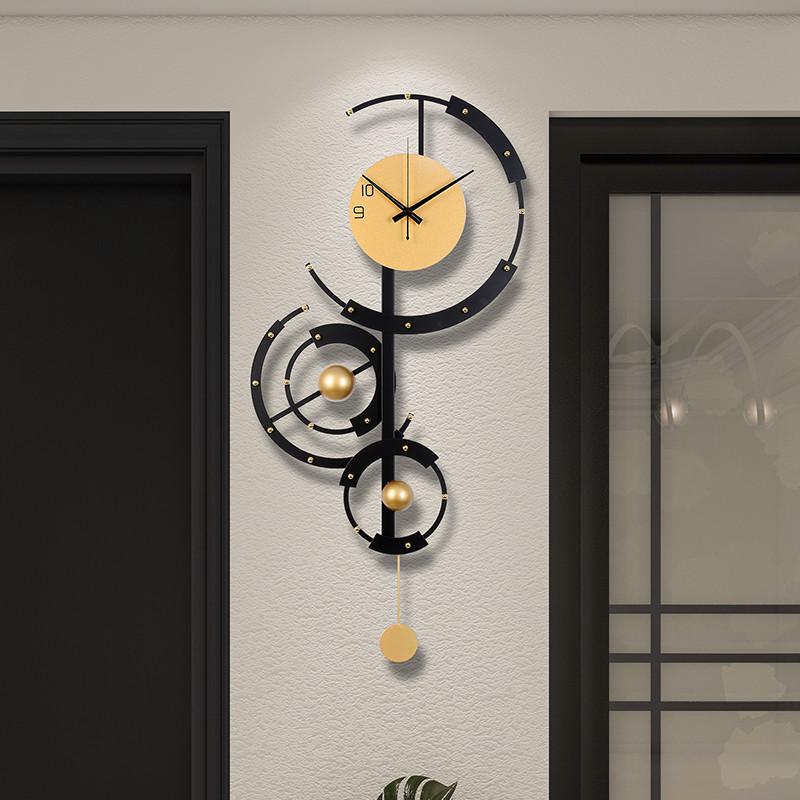 钟表挂钟客厅家用个性创意竖款挂表现代简约时尚大气装饰静音时钟