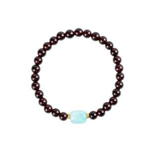 【情智双全】石榴石天河石手链女范李李浪漫智慧情侣闺蜜礼物手串