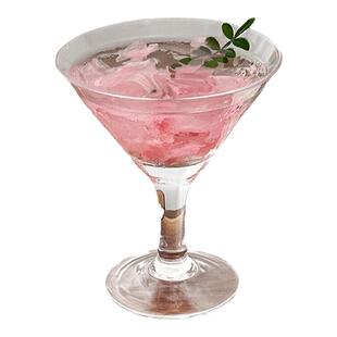 ins日式矮脚马天尼杯喇叭鸡尾酒杯三角杯香槟杯小众薄款阔口杯子