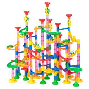 儿童滚珠轨道玩具男孩拼装拼接益智滑道管道弹珠滚球宝宝拼图积木