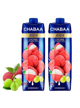 恰芭泰国进口葡萄荔枝汁1L*2瓶
