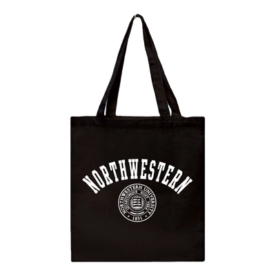 NU西北大学纪念单肩帆布包