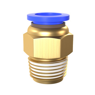 气管快速气动接头PC外螺纹外丝直通304不锈钢快插配件PC4/6/8-02