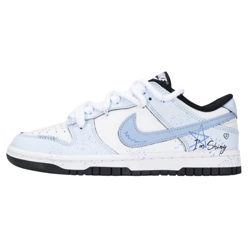 球鞋定制Nike Dunk Low星辰大海 简约百搭 手绘泼墨 低帮男女板鞋