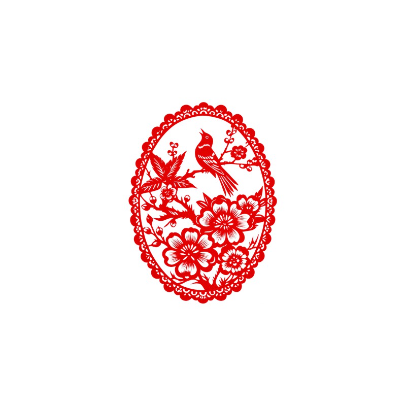梅花喜鹊玻璃贴双面透明背胶自粘婚房新居好运吉祥玻璃可移除贴纸