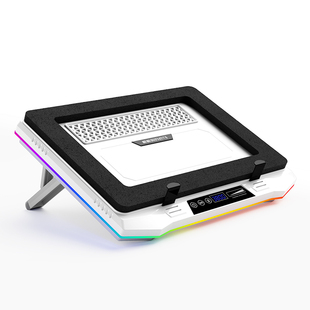 老马压风式笔记本散热底座嗷嗷叫的老马五代笔记本电脑散热器静音降噪风扇游戏本散热防尘涡轮压风水冷效果