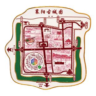 湖北襄阳古城AR冰箱贴立体展示旅游纪念品文创金属冰箱贴礼品