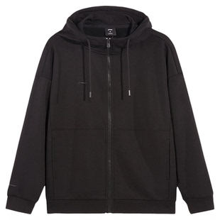 李宁黑色加绒外套女款2026冬季新款加绒保暖户外运动外套休闲开衫