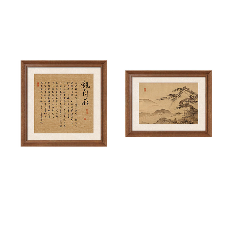 宋代美学观自在主卧床头装饰画