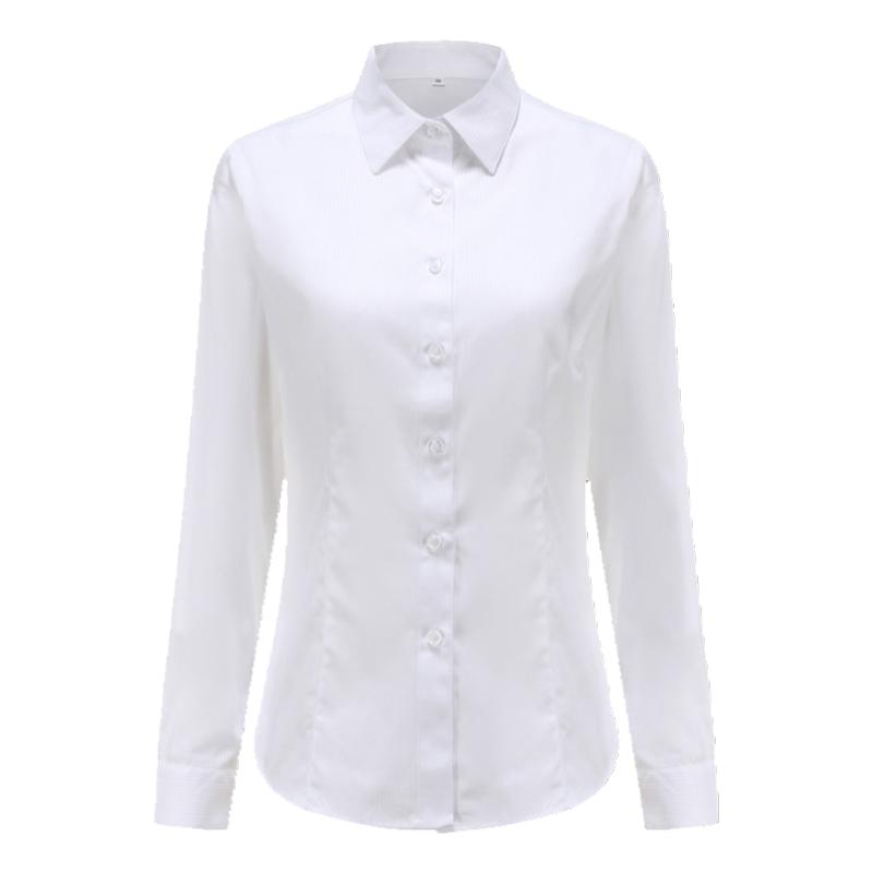 广发银行新款女士白色衬衫高棉亲肤麦条纹广东发展银行高品质工装