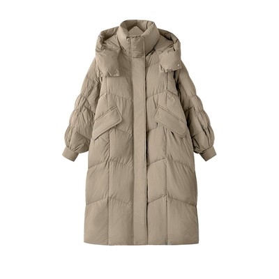 大嘎daga艺术系穿搭2025巨好看冬装极寒高充绒量羽绒服女长款过膝