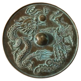 非遗技术八卦透光镜反光镜秦王透骨镜铜镜仿古投影通光镜可定制