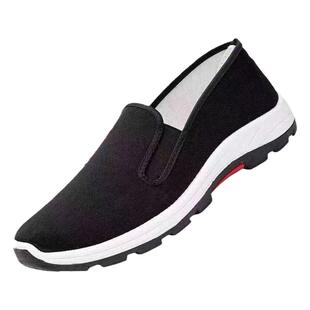 厚底防滑耐磨软底散步鞋工作鞋夏季老北京黑布鞋养生鞋休闲男士鞋