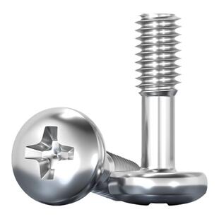 304不锈钢盘头十字松不脱螺钉圆头不脱出螺丝半牙螺栓M3M4M5M6mm