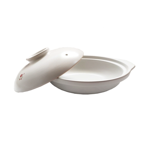 康舒陶瓷浅口小砂锅煲仔饭酒店商家专用黄焖鸡白色沙高温明档摆盘