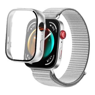 适用华为watchfit4手表4pro手环钢化FIT3保护壳PC运动智能秒变ultra屏幕保护套镂空镶钻tpu贴膜尼龙表带