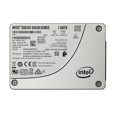 英特尔S4510 7.68TB  SATA固态硬盘SSDSC2KB076T8企业级固态