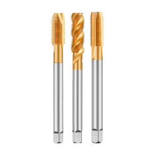 直槽加长丝攻镀钛含钴丝锥螺旋攻丝不锈钢专用机用丝锥m3m4m5m6m8