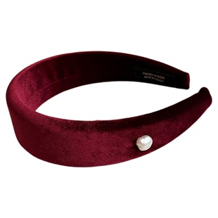 神仙藤井树藤姐同款丝绒珍珠发箍秋冬复古日常百搭宽边头箍发卡女