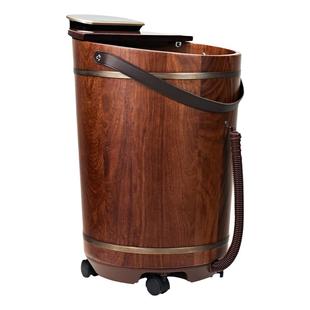 瑶妹养生泡脚桶家用智能足浴桶花梨木实木加热高深桶过小腿养生桶