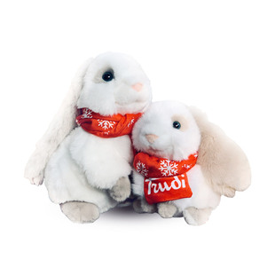 意大利trudi围巾兔子公仔毛绒玩具可爱玩偶生日礼物兔年吉祥物