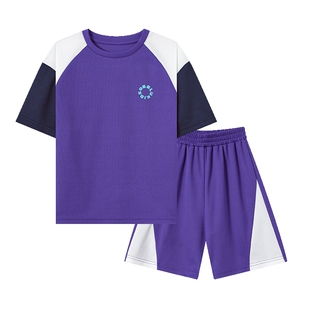 多多家男童运动套装夏装2026新款夏季儿童中大童短袖短裤两件套潮