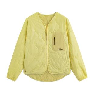 nowinsnow滑雪内胆中间层保暖金标p棉防寒马甲轻量化棉衣开衫黄色