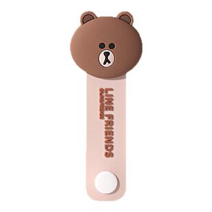 line friends布朗熊数据线保护套充电线理线器苹果充电器手机线防折断绕线器缠线扎带集线器电脑线收纳软硅胶