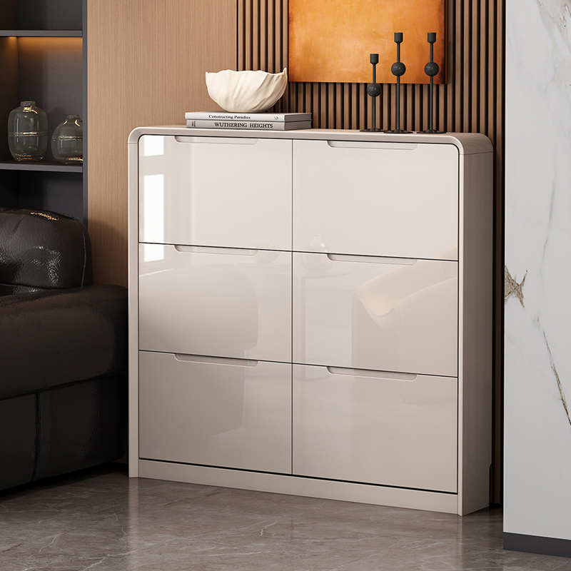 入户实木超薄鞋柜小窄门口家用薄款门后翻斗玄关柜简约现代小户型