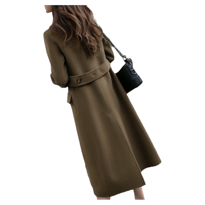 爱图丁修身秋冬长款羊绒大衣