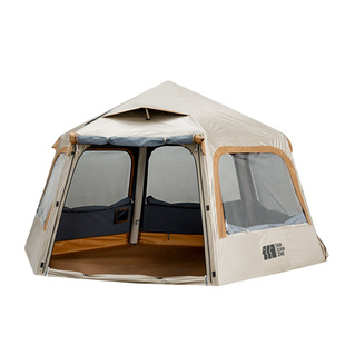 探险者速开六角充气帐篷户外野营过夜露营便携式折叠防雨防晒2194