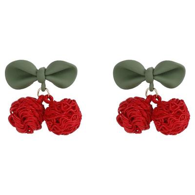 DODOGOGO红色樱桃耳环