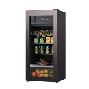 海信125L冰吧小型冷藏柜玻璃门商用家用