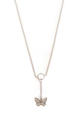 Choker圆圈蝴蝶项链锁骨链