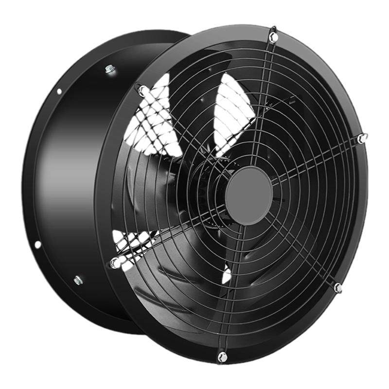 低噪音外转子轴流风机厨房专用220v380v工业管道式静音高速通风机