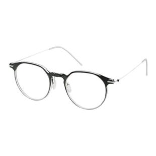 轻宝TAPOLE O6 透明超轻钛金属无螺丝圆框近视眼镜架可配度数