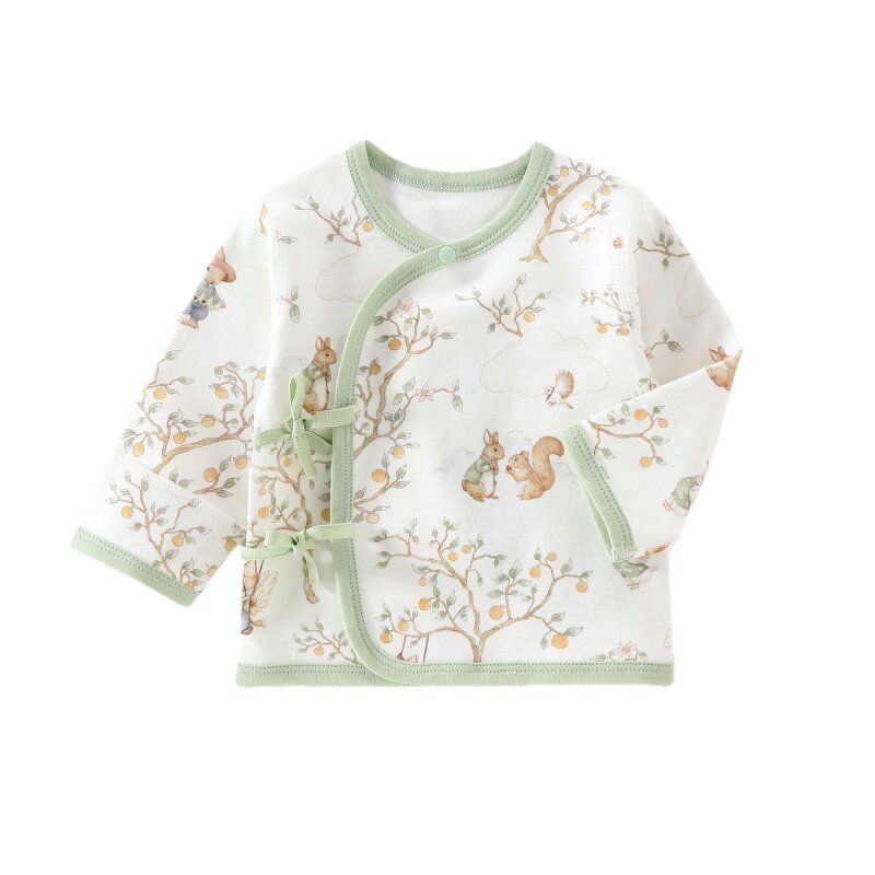 新生婴儿衣服52码半背衣a类纯棉3