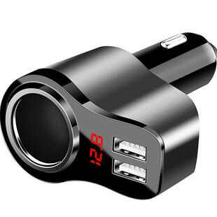 纽曼车载充电器快充点烟器一拖三多功能usb车充汽车转换头一拖二