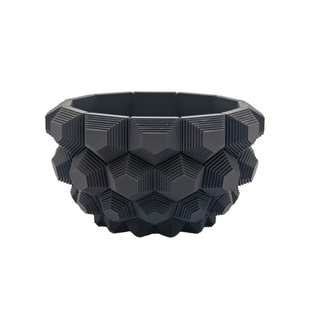 黑色镂空花盆 龟甲龙花盆 仙人球花盆  潮流块根多肉植物透气盆